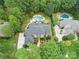 Aerial view of home, pool, and surrounding landscape at 7025 Willow Trace Ln, Weddington, NC 28104