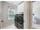 Laundry room with washer, dryer, and overhead cabinets at 14949 Holbrooks Rd, Huntersville, NC 28078