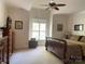 Spacious bedroom with vaulted ceilings, ceiling fan and large window at 19307 Beaufain St, Cornelius, NC 28031