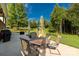 Hexagonal patio table with umbrella and chairs at 5051 Oxbow Run Ln, Clover, SC 29710