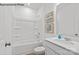 Clean and modern bathroom with a bathtub, shower, and vanity at 8104 Haidas Ave # 036, Charlotte, NC 28214