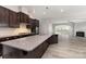 Spacious kitchen with stainless steel appliances, granite countertops, and dark cabinetry at 2009 Atherton Dr, Indian Trail, NC 28079