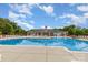 Community pool with seating and clubhouse in a lovely neighborhood at 2009 Atherton Dr, Indian Trail, NC 28079