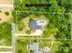 Aerial view of property lines featuring a private pool, backyard and lush trees for ultimate privacy at 112 Berea Baptist Church Rd, Stanfield, NC 28163