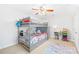 Bedroom with a bunk bed, ceiling fan and carpet at 112 Berea Baptist Church Rd, Stanfield, NC 28163