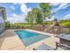 Relaxing backyard pool with patio and fire pit at 1180 Weir Ct, Fort Mill, SC 29708