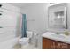 The bathroom showcases a single sink vanity and toilet at 4242 Quinn Dr, Charlotte, NC 28269