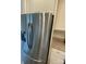 Close-up of a stainless steel Samsung refrigerator with modern finishes and ample storage at 3933 Townes Blvd, Terrell, NC 28682