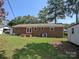 Exterior of the brick home, showing the backyard, trees, and shed at 611 Greenbriar Ave, Rock Hill, SC 29730