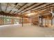 Unfinished basement area with exposed wood framework and utilities visible at 6034 Jepson Ct, Charlotte, NC 28214