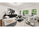 Bright living room showcasing modern décor, large windows, and stylish furniture at 6034 Jepson Ct, Charlotte, NC 28214