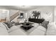 Modern living room with stylish furniture and neutral color palette at 6034 Jepson Ct, Charlotte, NC 28214