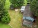 Aerial view showing house and large backyard at 4972 Mayble St, Catawba, NC 28609