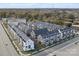 Aerial view of the townhome community showcasing the building's street and neighborhood at 459 Blairhill Rd # 02, Charlotte, NC 28217