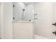 Modern shower with frameless glass, a built-in niche, and contemporary fixtures at 1228 Sage Pine Cir # 12, Clover, SC 29710