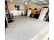 Well-organized garage with epoxy flooring, offering ample storage and a clean, updated look at 3524 Tully Ave, Kannapolis, NC 28081