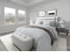 Serene bedroom with large windows, neutral color palette, and modern furniture at 10511 Boudreaux St, Huntersville, NC 28078