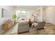 Bright and airy living room with large windows and stylish furniture at 10511 Boudreaux St, Huntersville, NC 28078