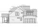 House plan showcasing the elevation of a two story home with attached garage at 332 Canvasback Rd, Mooresville, NC 28117