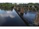 Aerial view of river with old rusty bridge at 335 Bezelle Ave, York, SC 29745