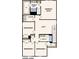 Upper level floor plan features owner's suite, 3 bedrooms, 2 baths, and laundry area at 335 Bezelle Ave, York, SC 29745