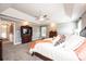 Spacious main bedroom with carpeted floors and a ceiling fan at 2594 Knoll Ridge Ct, Hickory, NC 28602