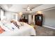 Main bedroom with carpeted floors and ceiling fan at 2594 Knoll Ridge Ct, Hickory, NC 28602