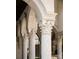 Close-up of ornate stone columns and architectural details, showcasing the home's design at 423 Oakmont Ln, Waxhaw, NC 28173