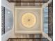 Ornate ceiling with decorative medallions and an artistic design as seen from the wrought iron balcony at 423 Oakmont Ln, Waxhaw, NC 28173