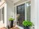 Close-up of the home's black front door with lion knocker at 1218 Wareham Ct, Charlotte, NC 28207