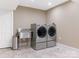 Laundry room with stainless steel sink and LG washer/dryer set at 1218 Wareham Ct, Charlotte, NC 28207