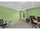 Home office or bedroom with window, desk, and green walls at 11407 Sidney Crest Ave, Charlotte, NC 28213
