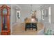 Elegant dining room with wooden table and kitchen view at 11407 Sidney Crest Ave, Charlotte, NC 28213