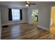 Open living room with kitchen view and hardwood floors at 2222 19Th Ne Ave, Hickory, NC 28601