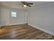 Spacious living area with hardwood floors and ceiling fan at 2222 19Th Ne Ave, Hickory, NC 28601