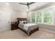 Charming bedroom with dark wood furniture and window seating at 859 Irish Creek Dr, Landis, NC 28088
