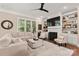Spacious living room with fireplace and built-in shelves at 859 Irish Creek Dr, Landis, NC 28088