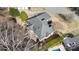 Aerial view of a home with a spacious backyard, pool, and well-maintained landscaping at 191 Melbourne Dr, Fort Mill, SC 29708