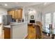 View of kitchen into the home's living area at 191 Melbourne Dr, Fort Mill, SC 29708