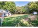 Large backyard features green lawn and shade from mature trees at 60 Hunter Bridge Rd, Stony Point, NC 28678