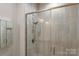 Bathroom with a large walk-in shower and modern fixtures at 1528 28Th Street Se Pl, Hickory, NC 28602