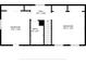 Upstairs floor plan with the dimensions of the hall, bathroom, and two bedrooms at 2515 Winterfield Dr, Gastonia, NC 28056