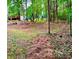 Wooded backyard with partially fenced patio at 7223 Meyer Rd, Fort Mill, SC 29715