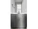 Close up of modern gray vanity in bathroom at 3229 Mcharney Dr # 30, Harrisburg, NC 28075