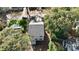 An aerial view of the home showcasing its roof, landscaping, and surrounding trees at 2630 Rose St, Charlotte, NC 28208