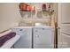 Laundry room with washer, dryer and shelving at 12528 Generations St, Charlotte, NC 28278