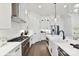 Modern kitchen featuring white cabinets, stainless steel appliances, and a sleek island with a sink at 3020 Endhaven Terraces Ln # 10, Charlotte, NC 28277