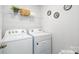 Laundry room with side-by-side washer and dryer, and an overhead shelf at 3925 Coleman Dr, Charlotte, NC 28215