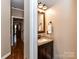 Small bathroom with vanity and granite countertop at 4730 Rollins Pointe Dr, Monroe, NC 28110