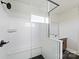 Clean and bright shower with a bench at 97 Seven Oaks Lndg, Belmont, NC 28012